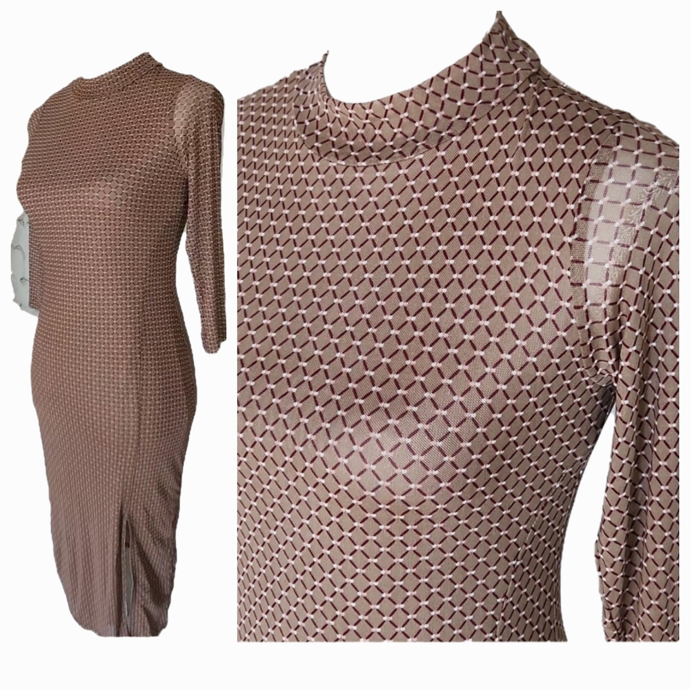 NWT ❗️ Monteau Los Angeles xs elegant brown dress